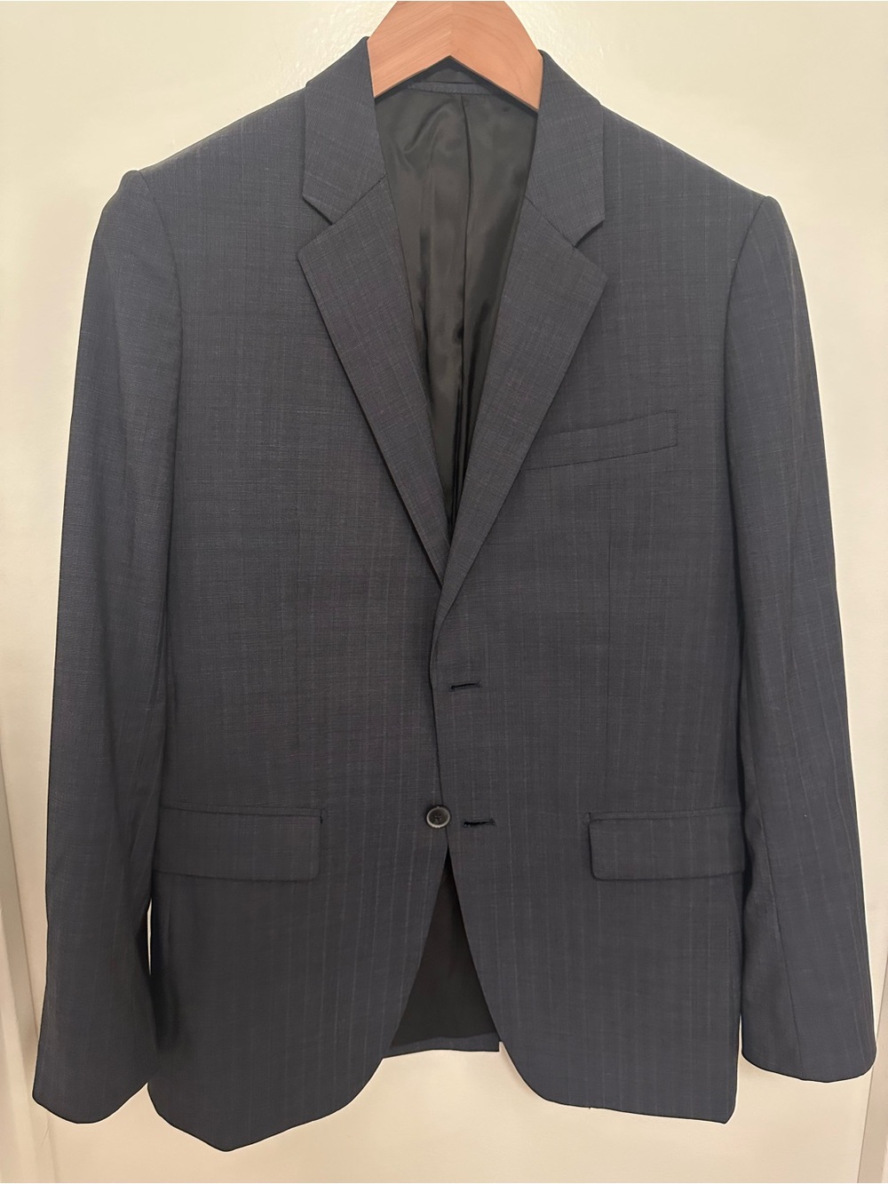 Theory 38R 100% Wool Navy Striped Sport Coat Blazer